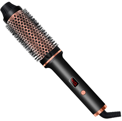 1.5 Inch Hair Curling Iron Brush Ceramic Thermal Brush Heated round Brush Hair Electric Heating Brush Electric Hair Curler Comb